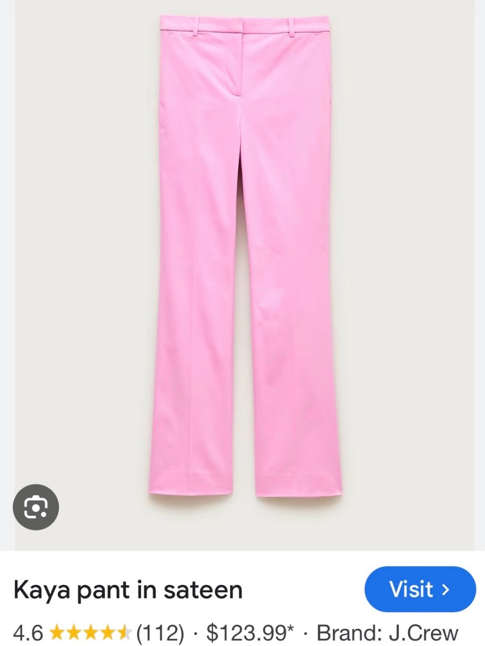 J.Crew petite KAYA pant lotus Bloom pink sateen nwt